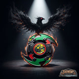 Metal Black Flame Phoenix Anime Edition Spin Top Toy
