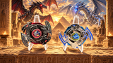 Custom Metal Red Eyes & Blue Eyes Fun Spin Top Toy Combo
