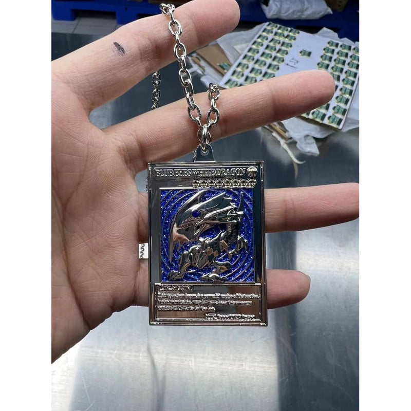 YGO 3D Metal Card Pendent/Key Chains Blue Eyes