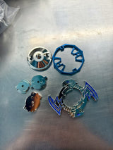 Custom Metal Red Eyes & Blue Eyes Fun Spin Top Toy Combo
