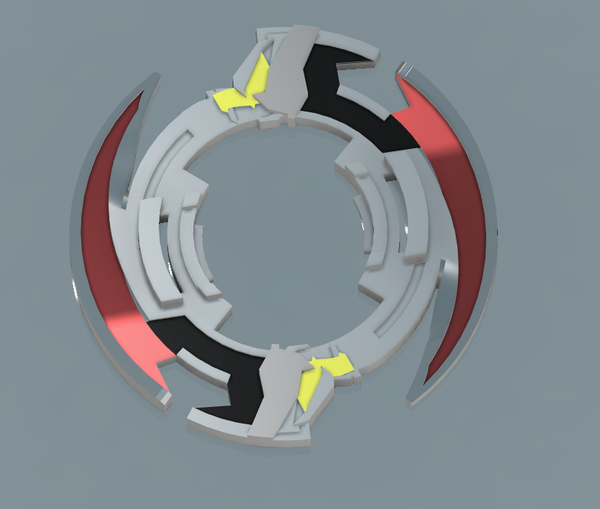 Custom Metal Driger S Anime Beyblade