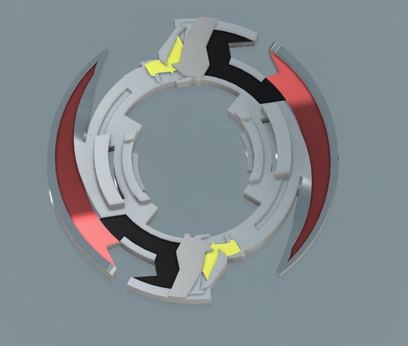 Custom Metal Driger S Anime Beyblade