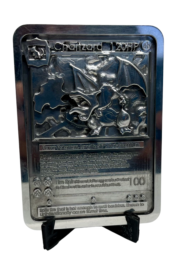 PKMN- Chari - Zard -3D Metal Card (CNC Machined)