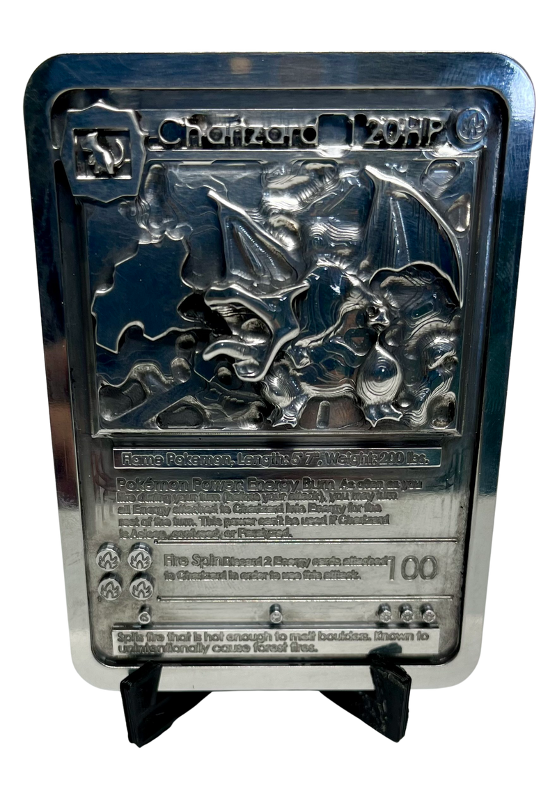 PKMN- Chari - Zard -3D Metal Card (CNC Machined)